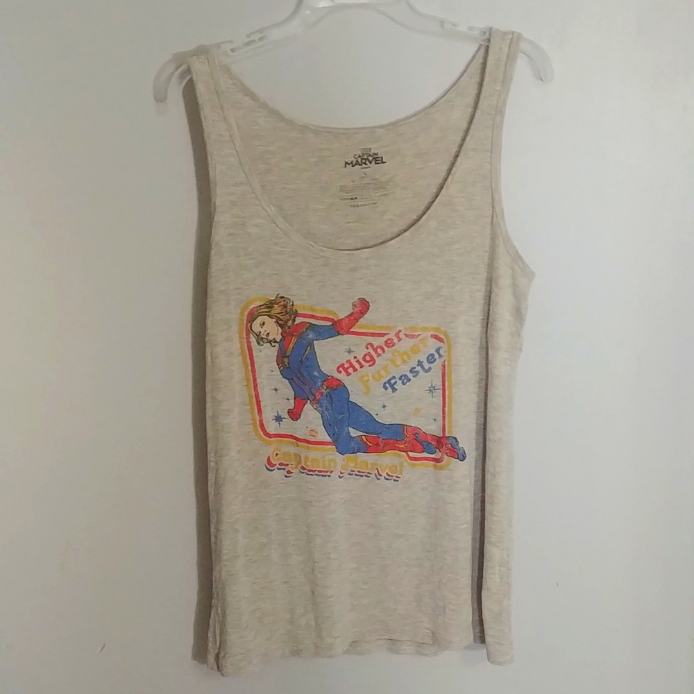 Vintage Captain Marvel Ladies Tank Top